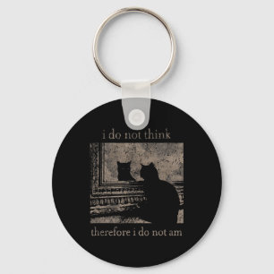 Porte-clés Je Ne Pense Pas Donc Que Je Ne Suis Pas Cat Meme