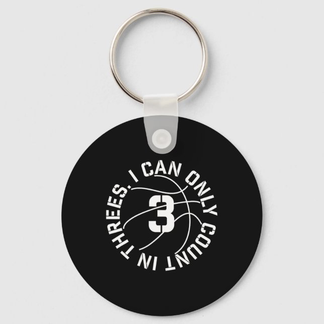 Porte-clés Je Ne Peux Compter Que Dans 3 S Bysketbyll 3 Point (Recto)