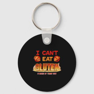 Porte-clés Je ne peux pas manger Gluten drôle Gen Z non charn