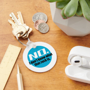 Porte-clés Je ne sais pas ce qu'est ce rocher (bleu)