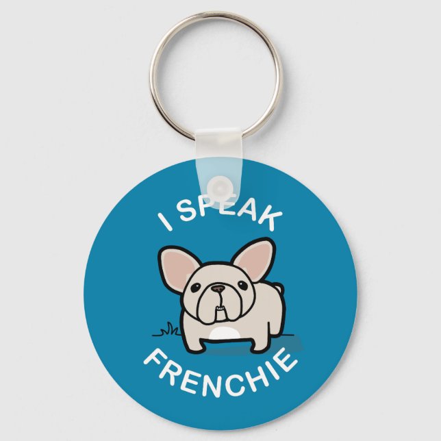 Porte-clés Je parle français - bleu (Recto)