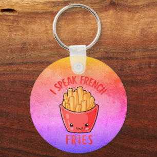 Porte-clés Je Parle Français Fries Funny Fries