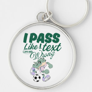Porte-clés Je passe comme je texte, en retard et mal