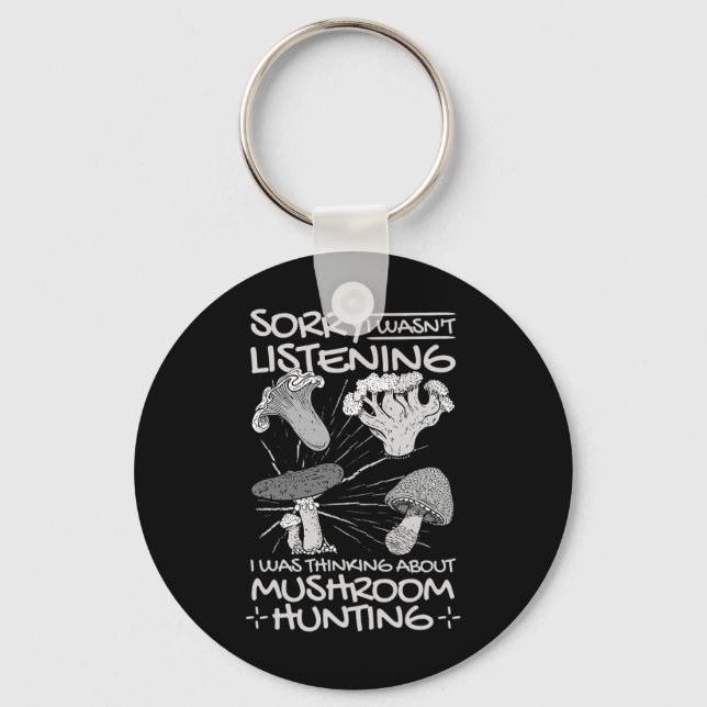 Porte-clés Je Pensais À La Chasse Aux Champignons (Recto)