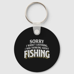 Porte-clés Je Pensais À La Pêche - Drôle Cadeau De Pêche
