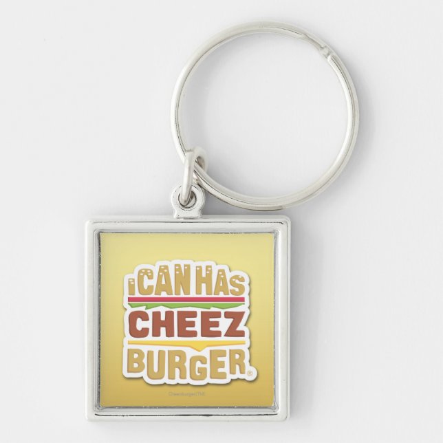 Porte-clés Je peux a Cheezburger (l'ombre) (Devant)
