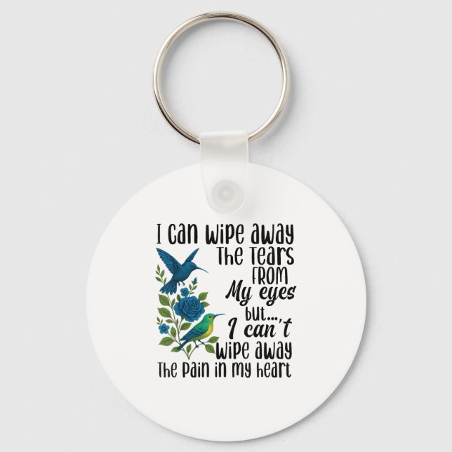 Porte-clés Je peux effacer les larmes de mes yeux mais je ne  (Recto)