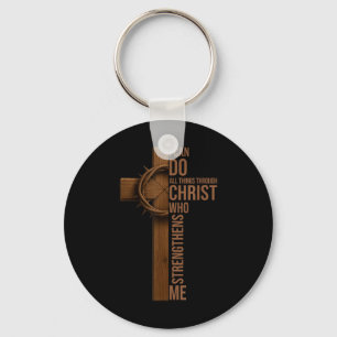 Porte-clés Je peux faire toutes choses par Jésus-Christ chrét