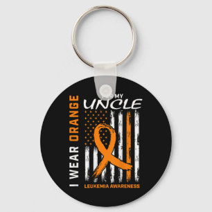 Porte-clés Je Porte De L'Orange Pour Mon Oncle Leucémie Amer