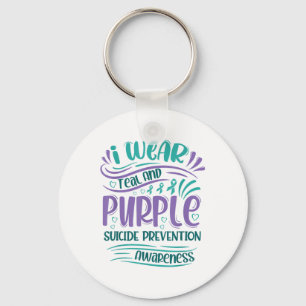 Porte-clés Je Porte Des Experts Turquoises Et Violets En Prév