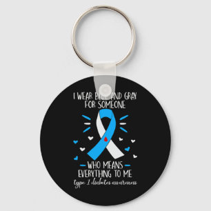 Porte-clés Je Porte Du Bleu Et Du Gris Type 1 Sensibilisation