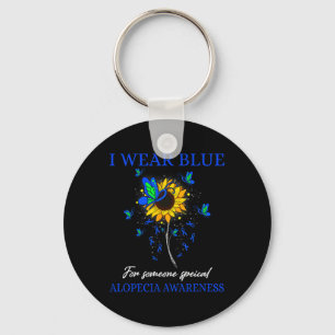 Porte-clés Je Porte Du Bleu Pour Le Tournesol De Sensibilisat