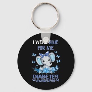 Porte-clés Je Porte Du Bleu Pour Moi Sensibilisation Au Diabè