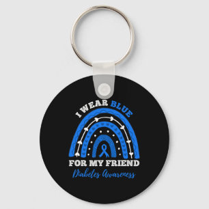 Porte-clés Je Porte Du Bleu Pour Mon Ami T1D Type 1 Diabète A