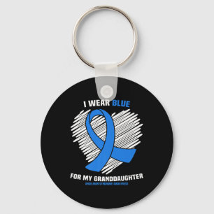 Porte-clés Je Porte Du Bleu Pour Mon Syndrome Angelman De Pet