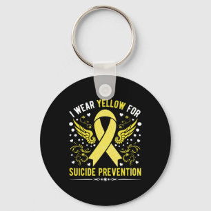 Porte-clés Je Porte Du Jaune Pour Le Sujet De Sensibilisation