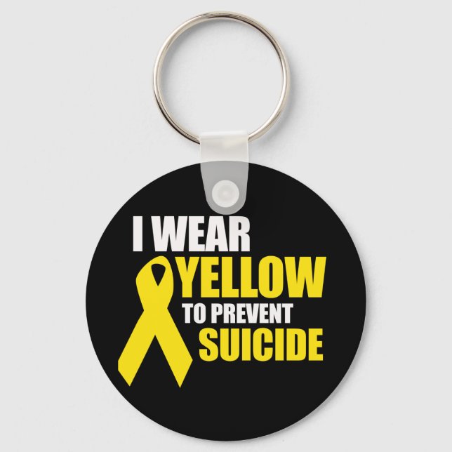 Porte-clés Je porte du jaune pour prévenir le suicide. (Recto)