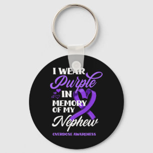 Porte-clés Je Porte Du Purple En Mémoire De Mon Surdose Nephe