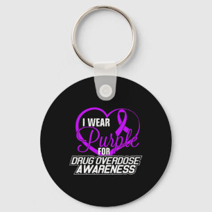 Porte-clés Je Porte Du Purple Pour La Sensibilisation À La Su