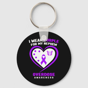 Porte-clés Je Porte Du Purple Pour Ma Sensibilisation À La Su