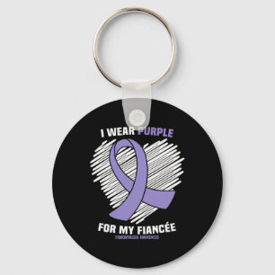 Porte-clés Je Porte Du Purple Pour Mes Fiancées Fibromyalgie