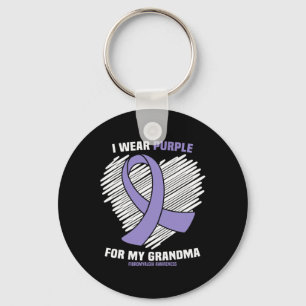 Porte-clés Je Porte Du Purple Pour Mes Grand-Mères Fibromyalg