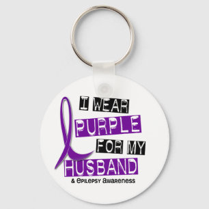 Porte-clés Je Porte Du Purple Pour Mon Mari 37 Épilepsie
