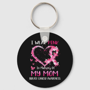 Porte-clés Je porte du rose en mémoire de ma mère Sensibilisa