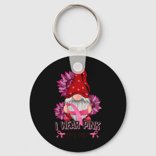 Porte-clés Je porte du rose pour moi Gnome de sensibilisation