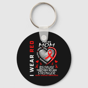 Porte-clés Je Porte Du Rouge Pour Ma Mère Mois De La Sensibil