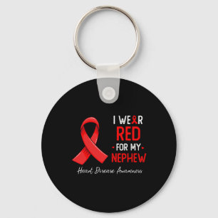 Porte-clés Je Porte Du Rouge Pour Ma Sensibilisation Aux Mala