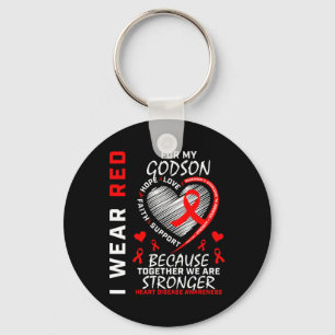 Porte-clés Je Porte Du Rouge Pour Mon Godson Heart Disease Aw