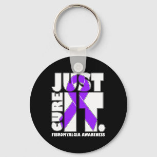 Porte-clés Je Porte Du Ruban Purple Fibromyalgie Sensibilisat