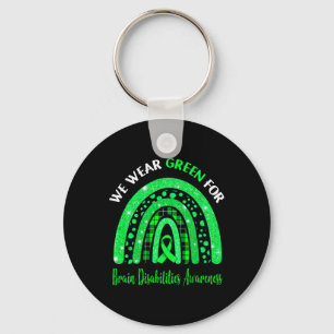 Porte-clés Je Porte Du Vert Pour Les Handicapés Du Cerveau Mi