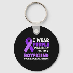 Porte-clés Je Porte Du Violet En Mémoire De Mon Petit-Ami Sur
