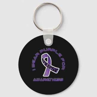 Porte-clés Je porte du violet pour la sensibilisation à l'épi