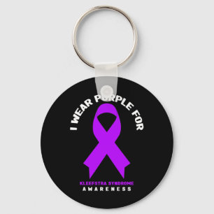 Porte-clés Je porte du violet pour la sensibilisation au synd