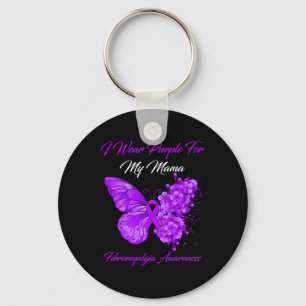 Porte-clés Je Porte Du Violet Pour Ma Mama Fibromyalgia Warri