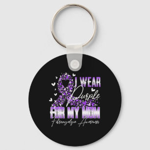 Porte-clés Je Porte Du Violet Pour Ma Maman Fibromyalgie Sens