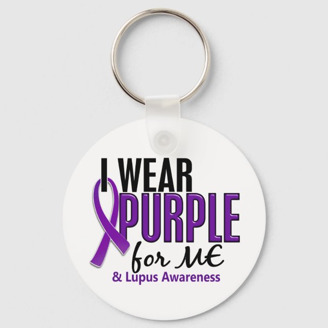 Porte-clés Je Porte Du Violet Pour Moi 10 Lupus (Recto)