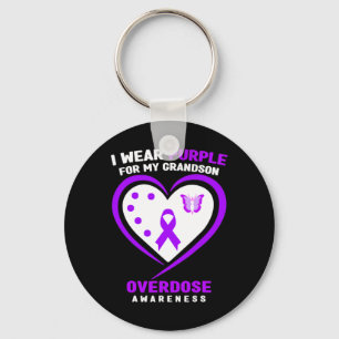 Porte-clés Je Porte Du Violet Pour Sensibiliser Mon Petit-Fil