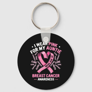 Porte-clés Je Porte Le Rose Pour Ma Tante Tante Cancer Du Sei