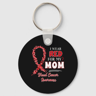 Porte-clés Je Porte Le Rouge Pour Ma Mère Rouge Ruban Sang Ca