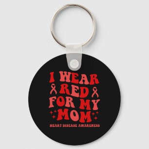 Porte-clés Je Porte Le Rouge Pour Ma Mère Super Maladie cardi