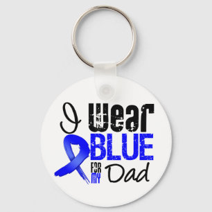 Porte-clés Je porte le ruban bleu pour mon papa - cancer du