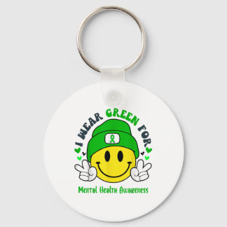 Porte-clés Je Porte Le Vert Pour La Sensibilisation À La Sant