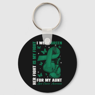 Porte-clés Je Porte Le Vert Pour Ma Tante Sensibilisation Au