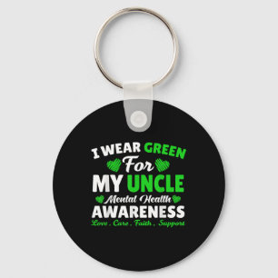 Porte-clés Je Porte Le Vert Pour Mon Oncle Sensibilisation À