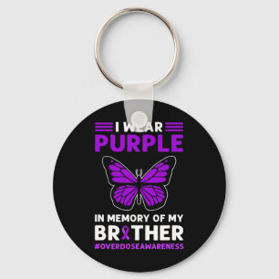 Porte-clés Je Porte Le Violet En Mémoire De Mon Fils. Adjudic