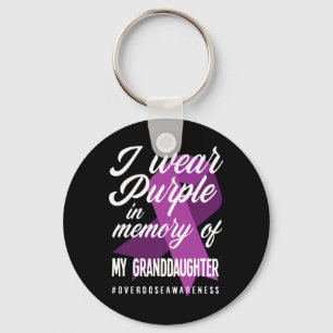 Porte-clés Je Porte Le Violet En Mémoire Pour La Surdose De L